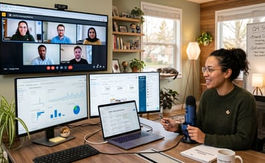 canadian creator communicating with her onlyfans agency