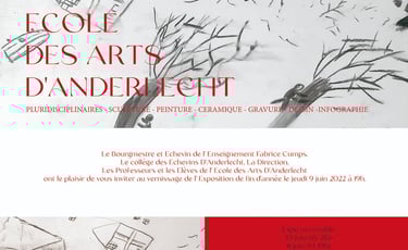 exposition de fin d'année à l'école des arts d'Anderlecht