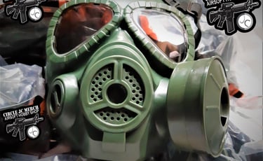 GAS MASK OD GREEN WITH ANTI FOG EXHAUST
