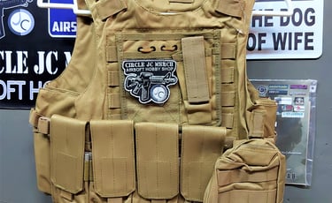 TAC MODULAR VEST 4 MAG 1 POUCH TAN
