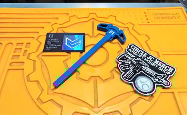 EMG F1 CHARGING HANDLE BLUE