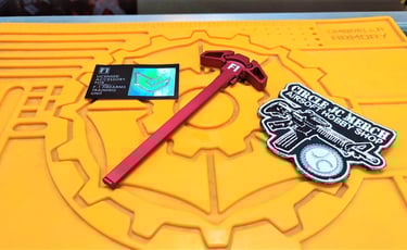 EMG F1 CHARGING HANDLE RED