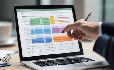 A security guard monitoring a surveillance camera.