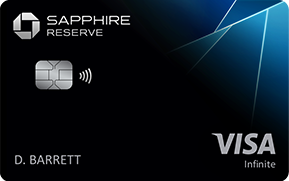 a chase sapphire reserve card with a visa card