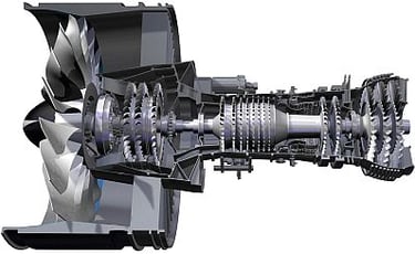 Motor de turbina de avión