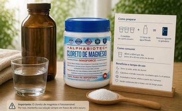 como usar cloreto de magnésio pa puro preparo consumo diário e armazenamento alphabiotec