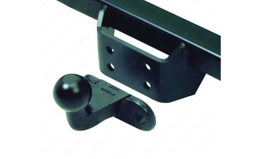 Flange type towbar with 50mm towball for UK vehicles, suitable for bumper shields and cycle carriers
