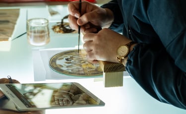 reportage photo peinture verrier