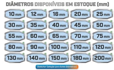 Tarugo de Celeron várias medidas