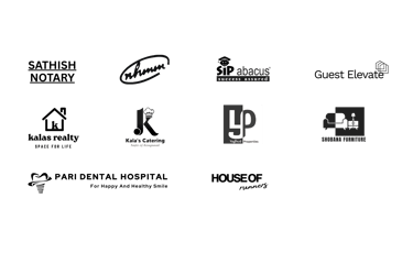 Digital marketing clients portfolio brand logos sand and social