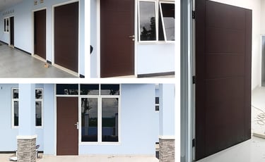 Pintu Solid Wood Panel untuk proyek LANUD Surade - Sukabumi, Jawa Barat
