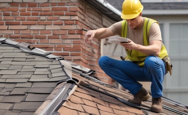 a person wearing blue gloves and holding a hammer