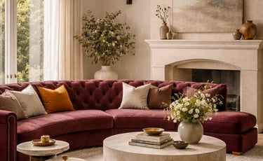 Transitional sectional sofa with curved design