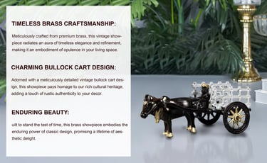 Brown Brass Bullock Cart manufacturer in Aligarh