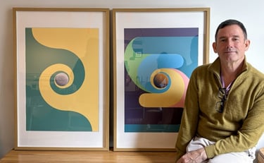 New York (Finger Lakes) artist Sean Gannon, new serigraph prints completed in CDMX