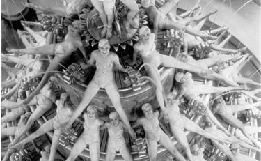 Human fountain of chorus girls in “By a Waterfall” from Footlight Parade (1933).