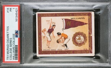 1909 Murad Cigarettes Williams College #14 Rare Basketball Card 1st card