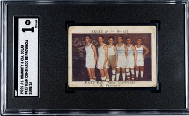 Los Cigarillos Dolar Vintage Basketball Card Serie 2a No 433 Team combinado de Provincia