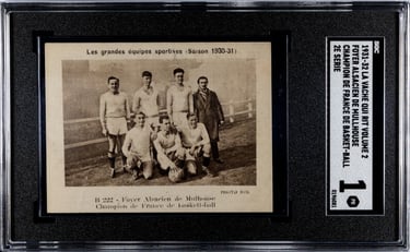 1931 1932 La Vache Qui Rit Basketball Card Rare French Basket