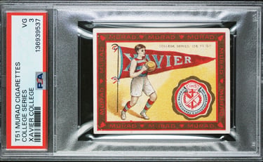 circa 1910 Xavier College Basketball card Murad Cigarettes T51