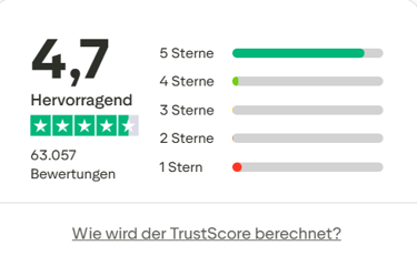 Bewertung Hostinger bei TrustPilot