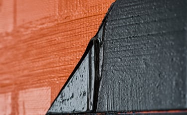 Fragment uit schilderij 'Drie' van Henk Tieten