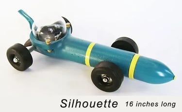 Found object car sculpture named Silhouette by artist Tal Avitzur.