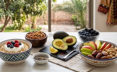 Foods with high protein, fibre and healthy fat content help to make you feel full for longer.