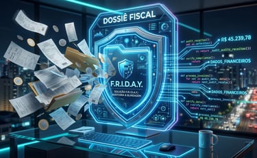 Dossiê fiscal estruturado pelas ferramentas F.R.I.D.A.Y. Vision e Start para blindar o MEI contra o Imposto de Renda