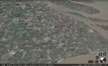 Vue Google Earth de Shanghai en 2022