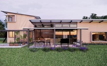Casa Tijolo ecológico contemporânea