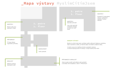 Mapa výstavy Myslím a cítím tedy jsem 2023