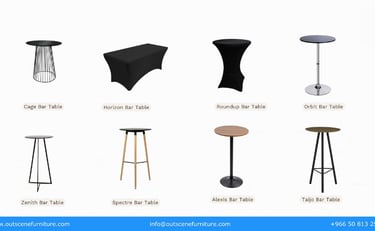 Premium Dining, Square & High Table Rentals & Purchase in KSA | Riyadh, Jeddah, Dammam