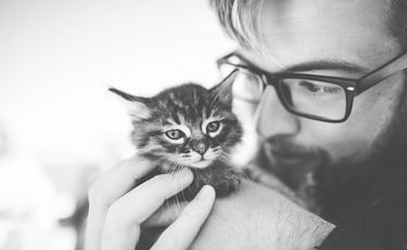 Issac Grey Lambert and cat