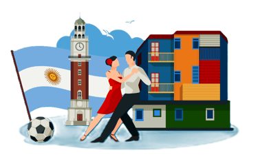 Argentina_tango-couple, soccer-ball-flag