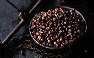a bowl of Black pepper