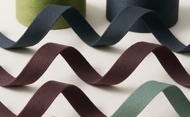 eco-friendly braided paper ribbon with visible braided texture