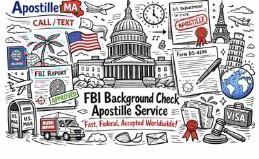 Federal apostille document handling for FBI background checks in Washington DC