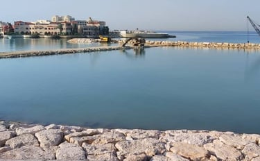 breakwater at the Lawadesia resort, Latakia, Syria