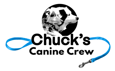 Chuck's Canine Crew logo - dogs and a leash