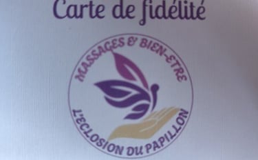 carte de fidélité pour les massages et soins énergétiques de L'éclosion du papillon à Rumilly