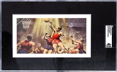 1945 Hank Luisetti Rookie Card Esky Basketball Sports Postcard #2