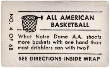 Kevin O' Shea No. 4 of 6B Magic Photos Card from 1948 Topps