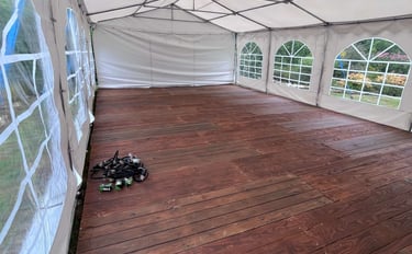 Plancher sous chapiteau 40m2