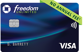 a chase unlimited card with a visa card