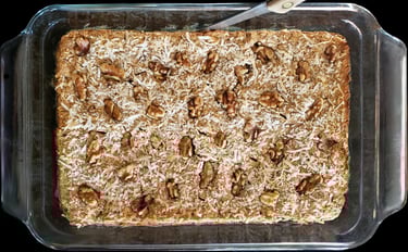 Walnut Breakfast Bars with Knife