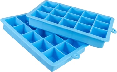 a blue ice cream container with a large ice cream inside