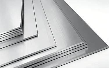 Stack of titanium plates and sheets in various thicknesses and specifications