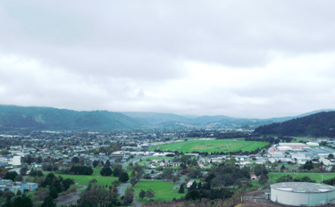Upper Hutt, view towards city centre.
