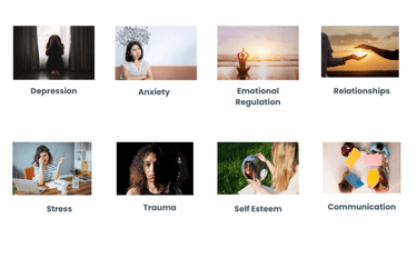 Therapy for people struggling with depression, anxiety, emotional regulation, stress, trauma,